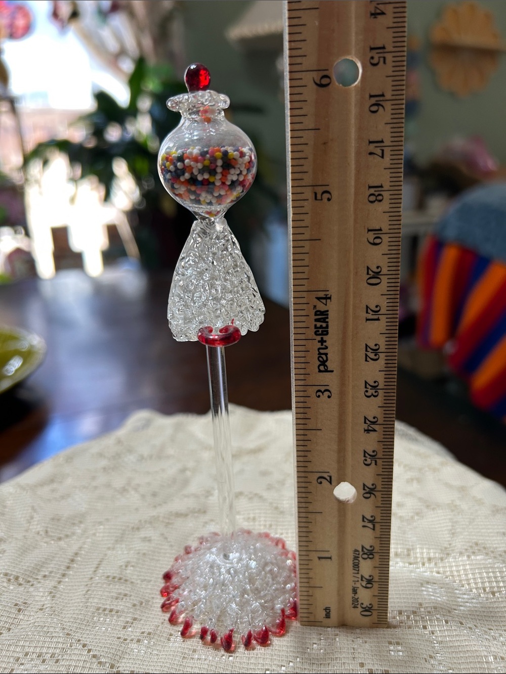 Hand-Blown Miniature Gumball Machine Created by American Glass Craft - Picture 8 of 9